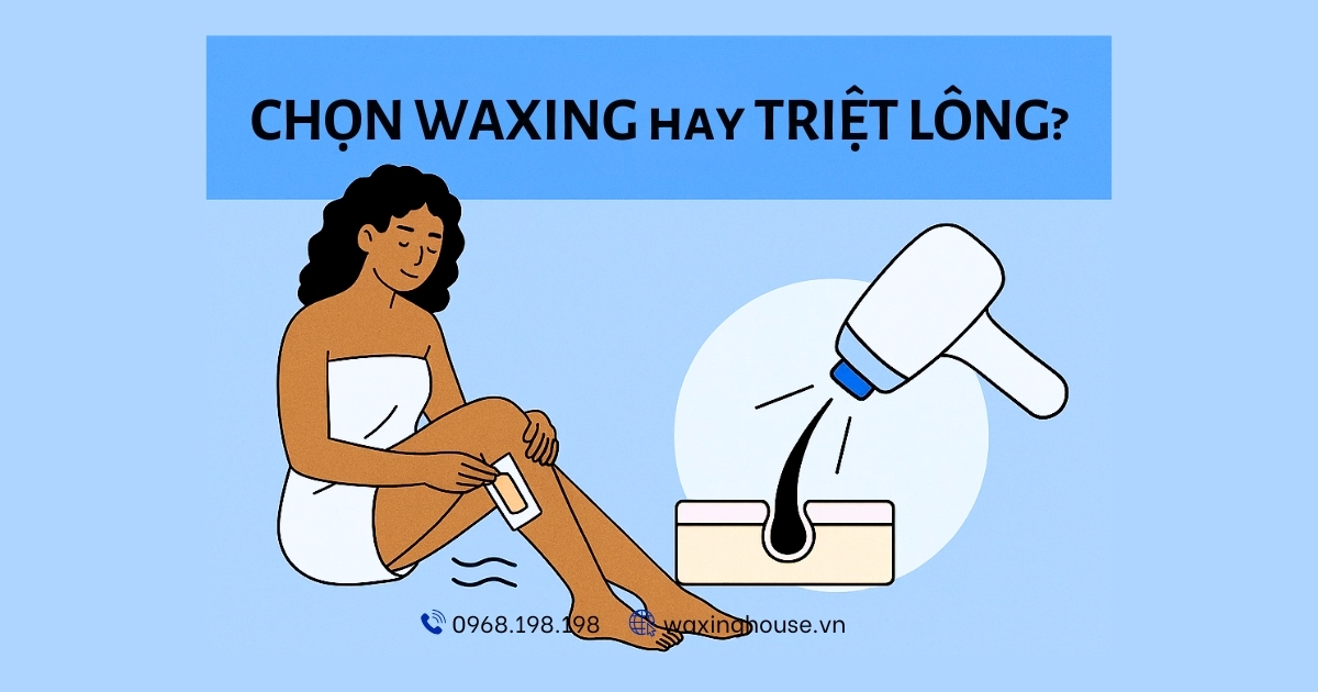 Lông Mọc Nhiều Do Nội Tiết Tố? Bí Kíp Waxing Và Triệt Lông An Toàn Lựa chọn giữa waxing và triệt lông công nghệ cao cho tình trạng lông mọc nhiều